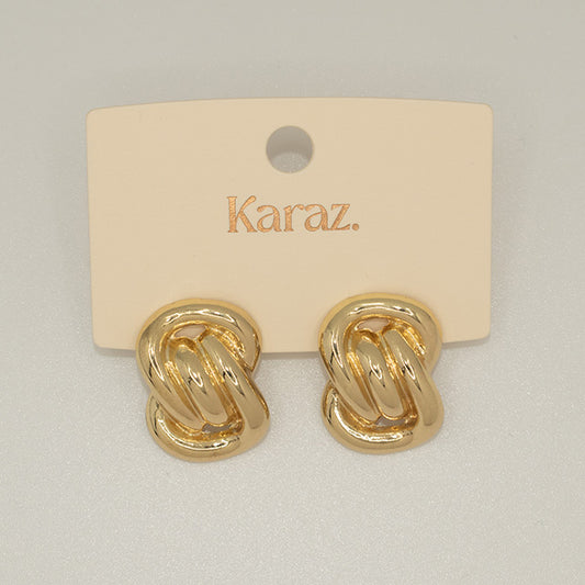 Aretes Nudo Clásico Dorados