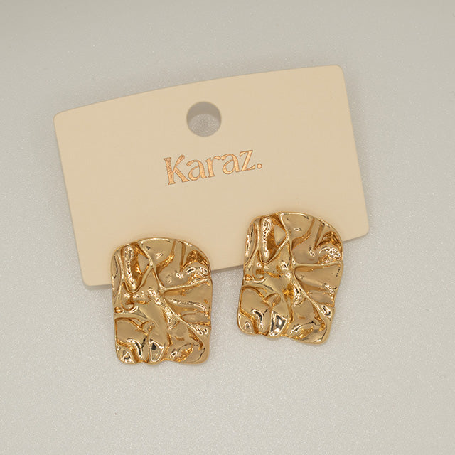 Pendientes Karaz Textura Irregular Dorados