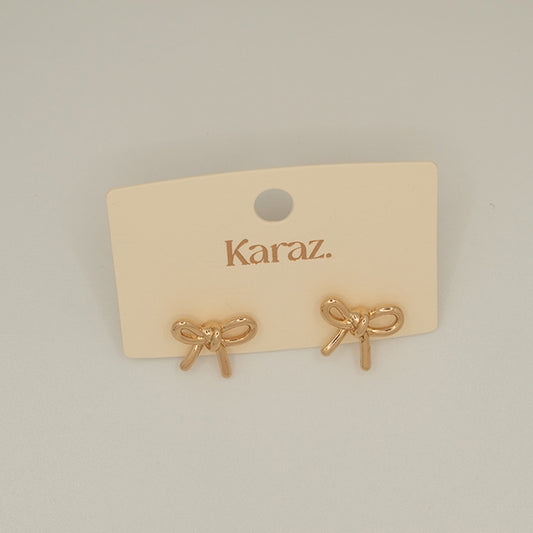 Pendientes Lazo Dorado