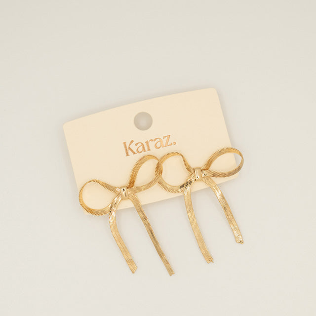 Aretes Lazo Dorado Karaz