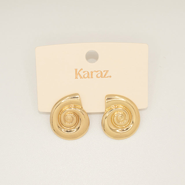 Pendientes Espiral Dorados Karaz