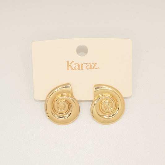 Pendientes Espiral Dorados Karaz