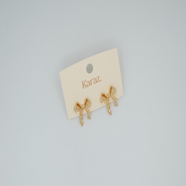 Pendientes Lazo Dorado