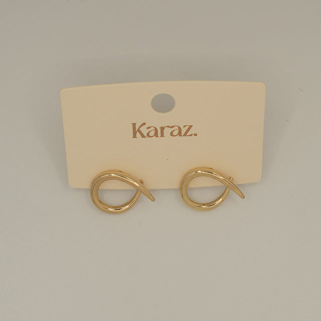 Aretes Lazo Dorado Minimalista