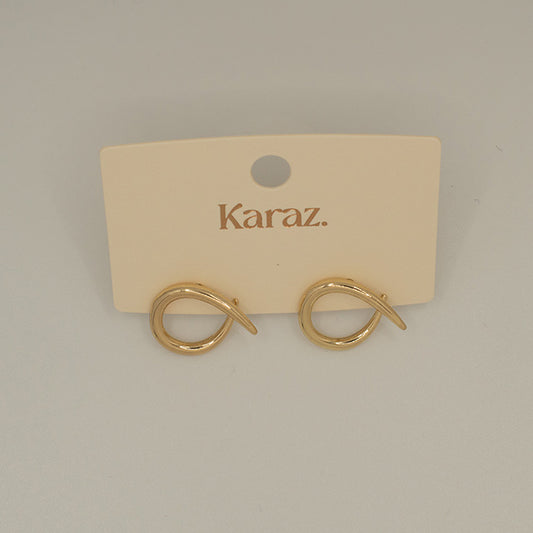 Aretes Lazo Dorado Minimalista
