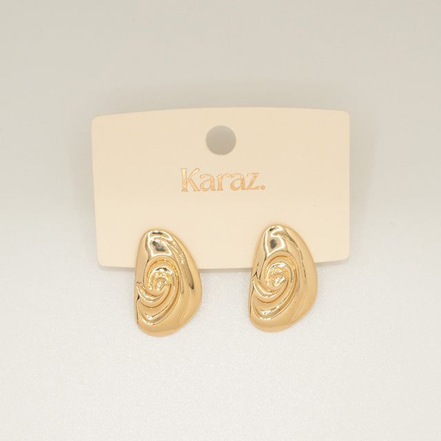 Aretes Espiral Dorado Karaz