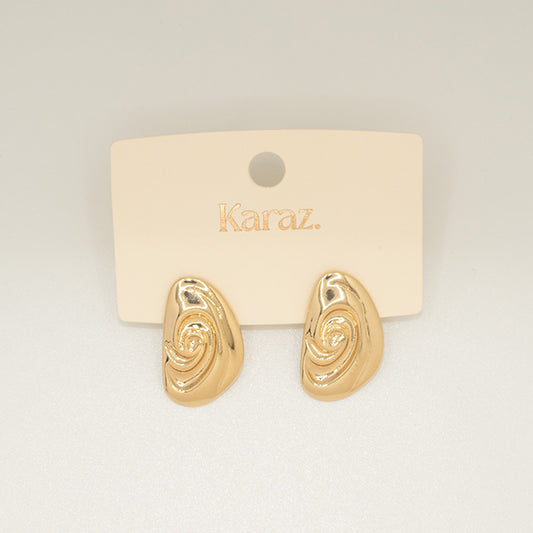 Aretes Espiral Dorado Karaz