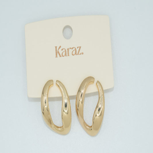 Aretes Dorados Irregulares Karaz