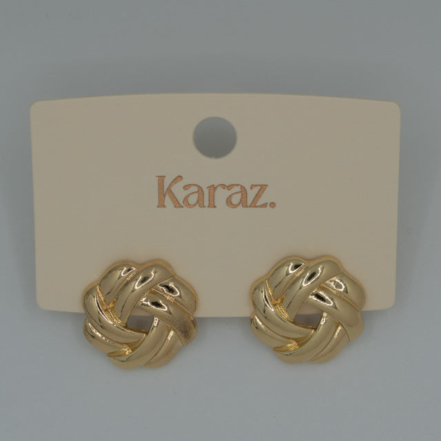 Aretes Nudo Dorado Clásico