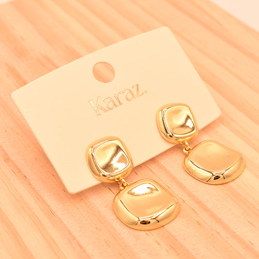 Aretes Cuadrados Colgantes Dorados | Elegancia Moderna