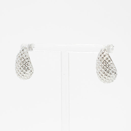 Aretes Dome Texturizados Plata