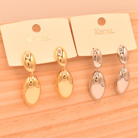 Aretes Gotas Largas Metálicas | Dorado y Plateado