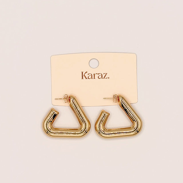 Pendientes Triángulo Dorado Chunky