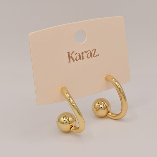 Aretes Esfera Dorada