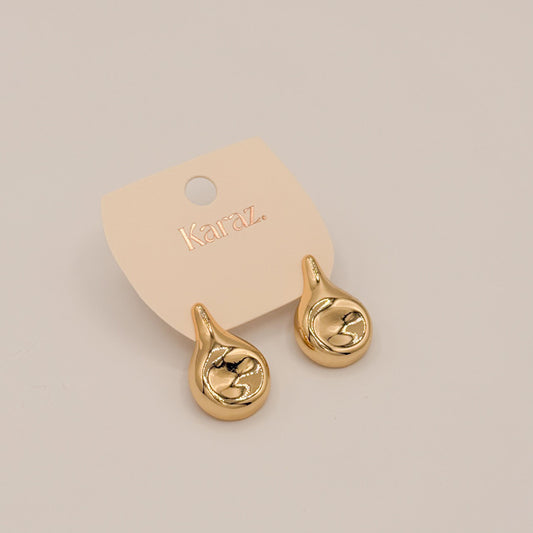 Aretes Gota Dorada Orgánica