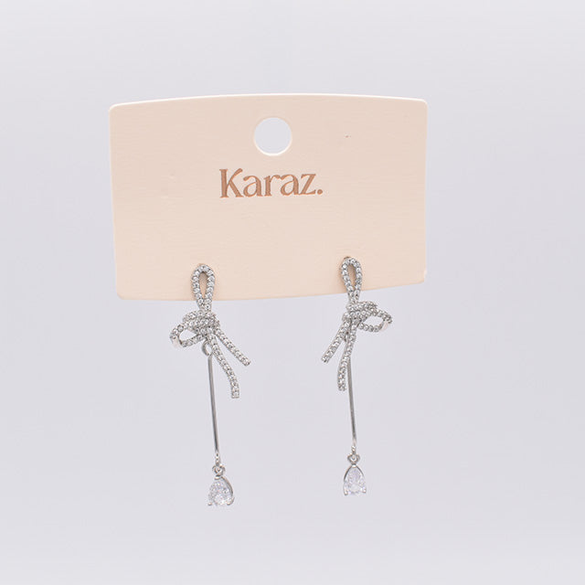 Pendientes Lazos Brillantes con Lágrima