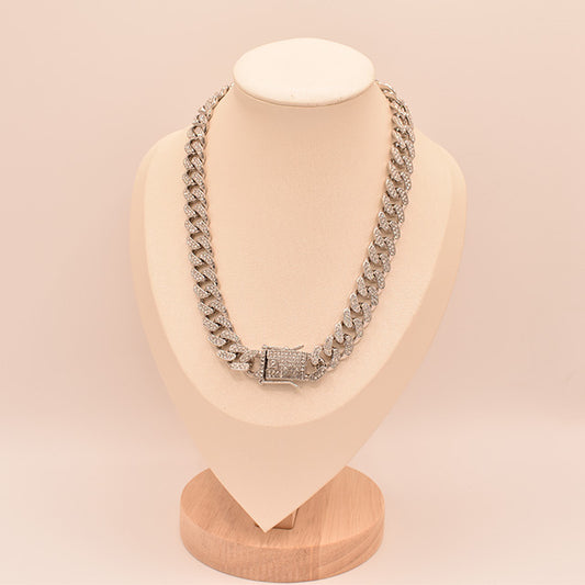 Collar Cadena Cubana Brillante