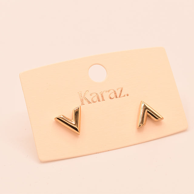 Aretes Geométricos V Dorados | Minimalistas y Chic