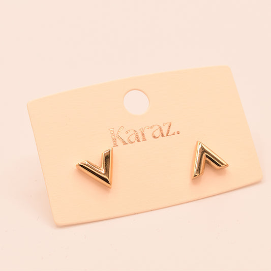 Aretes Geométricos V Dorados | Minimalistas y Chic