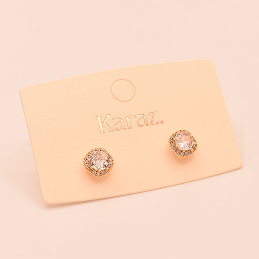 Aretes Brillo Clásico Oro