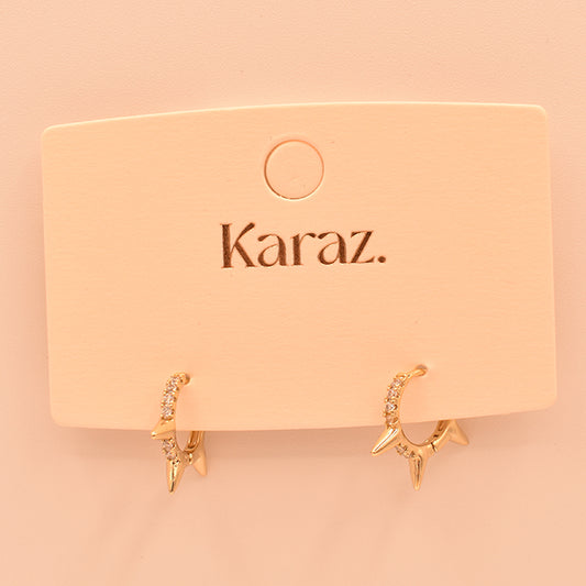 Aros Puntas y Brillo Dorados