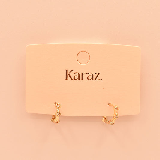 Aretes Aro Mini Brillo Dorado
