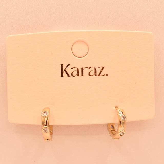 Aros Karaz con Circonitas Brillantes