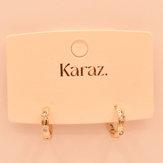 Aros Karaz con Circonitas Brillantes