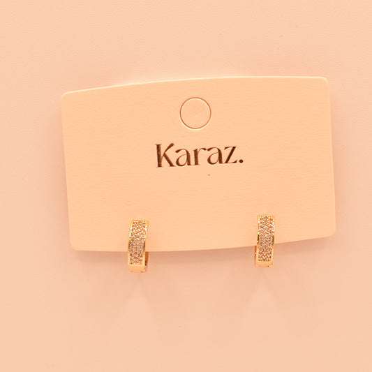 Aretes Mini Hoop Brillo Dorado