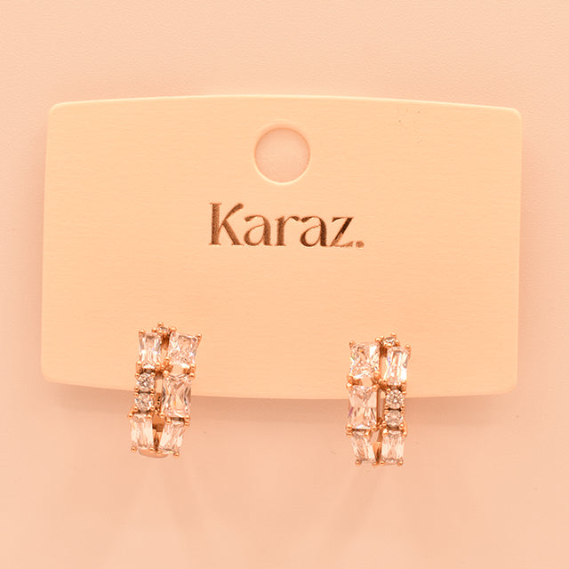 Aretes Mini Aros con Circonitas de Brillo