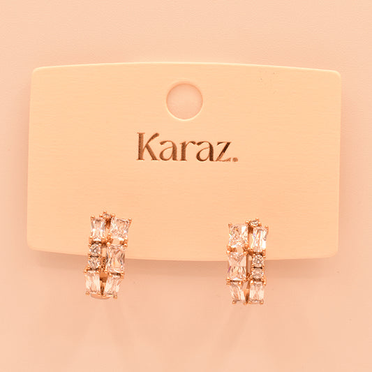 Aretes Mini Aros con Circonitas de Brillo