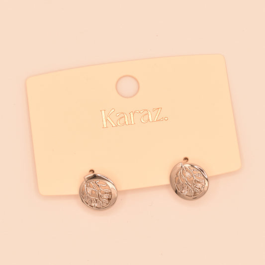 Pendientes Arete Hojas Delicadas Plata