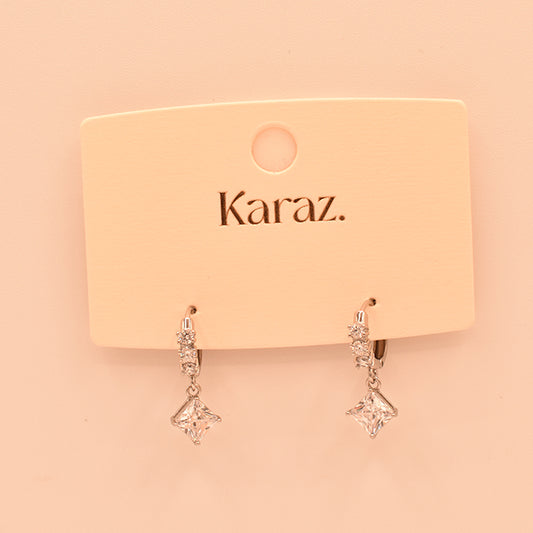 Aretes Brillo Cuadrado de Plata