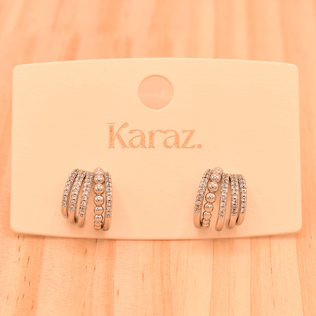 Aretes Multicapa Brillantes Karaz