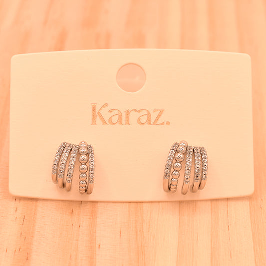 Aretes Multicapa Brillantes Karaz