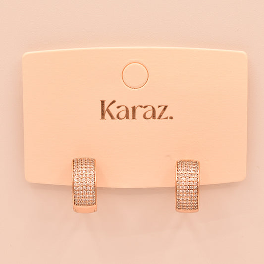 Aros Brillo Oro Rosa Karaz