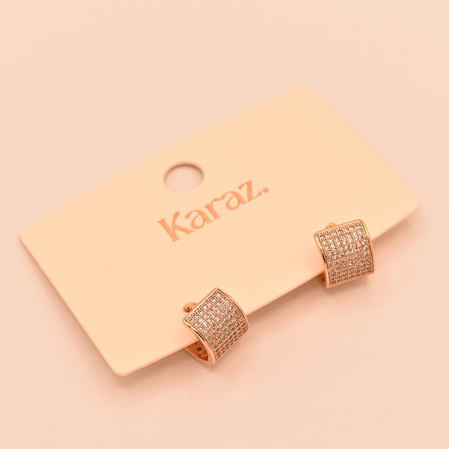 Aretes Brillo Oro Rosa