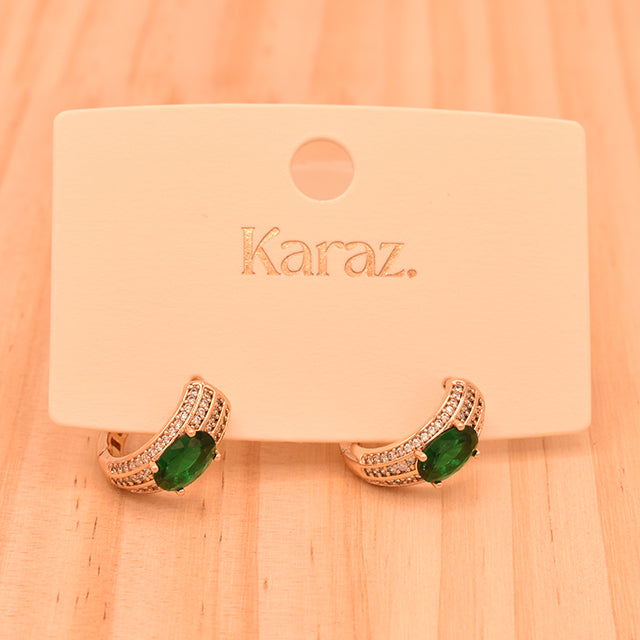 Aretes Aro Esmeralda Radiante
