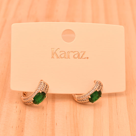 Aretes Aro Esmeralda Radiante