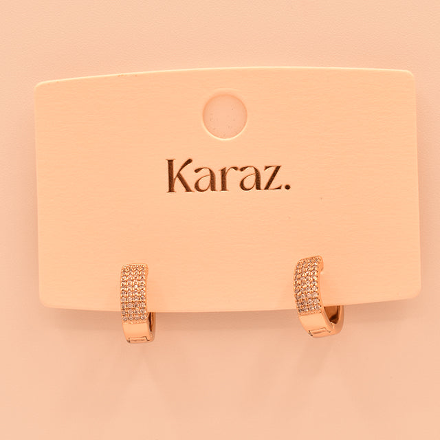 Mini Aros Brillo Infinito Oro Rosa