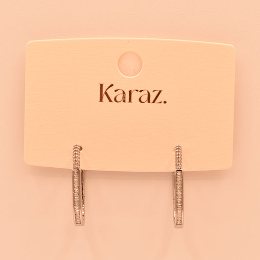 Aretes Aro Huggie con Circonitas Karaz