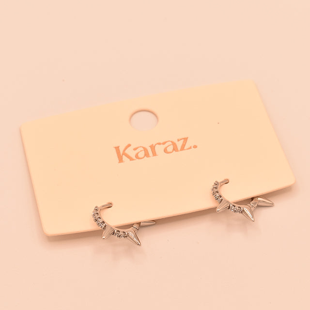 Pendientes Aro Edgy con Puntas y Brillos