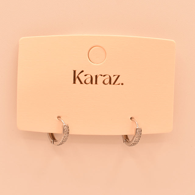 Aros Mini Brillantes Plata