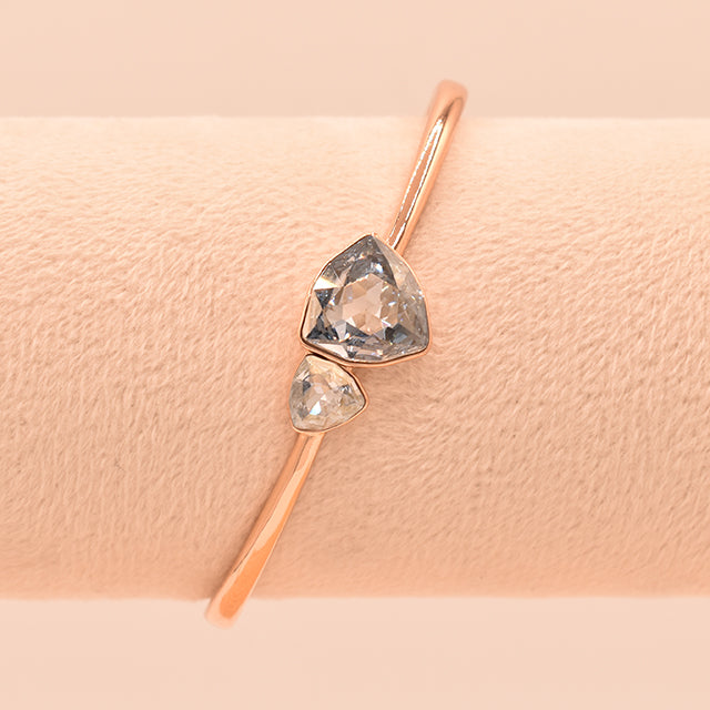 Pulsera Triángulos Luminosos Oro Rosa
