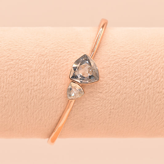 Pulsera Triángulos Luminosos Oro Rosa