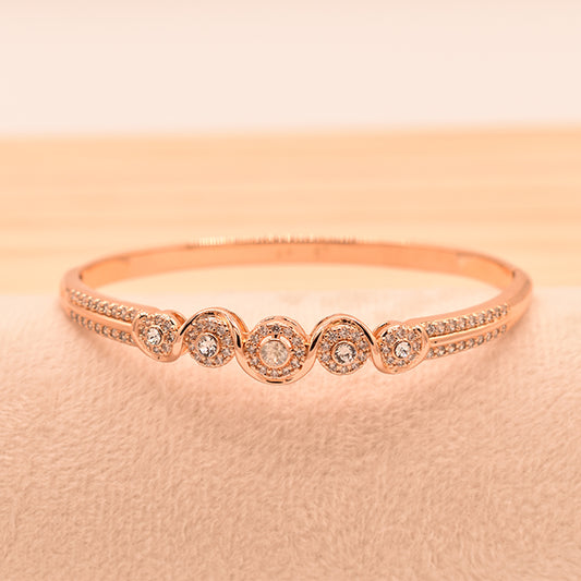 Pulsera Elegance con Cristales y Tono Oro Rosa
