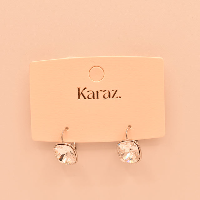 Aretes de Cristal Cuadrado
