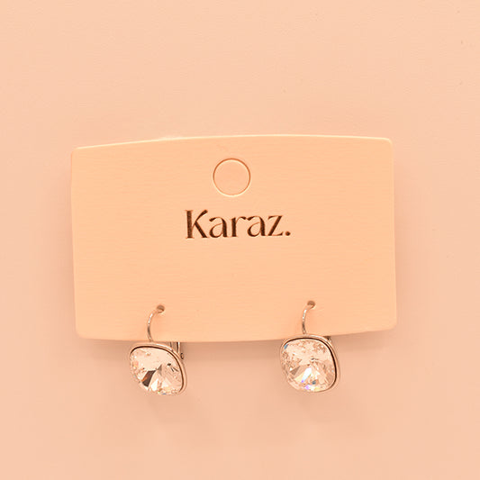 Aretes de Cristal Cuadrado
