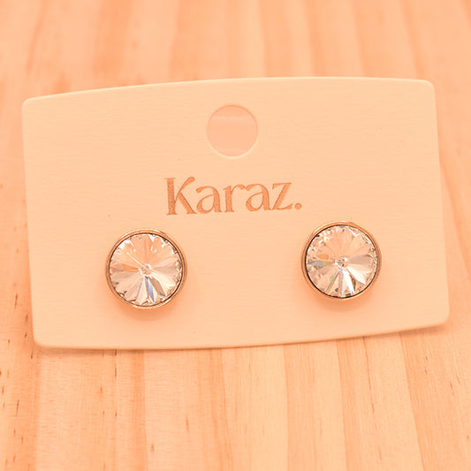 Aretes de Cristal Redondos Brillo Atemporal