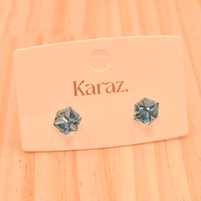 Aretes Facetados 'Aqua Glow'